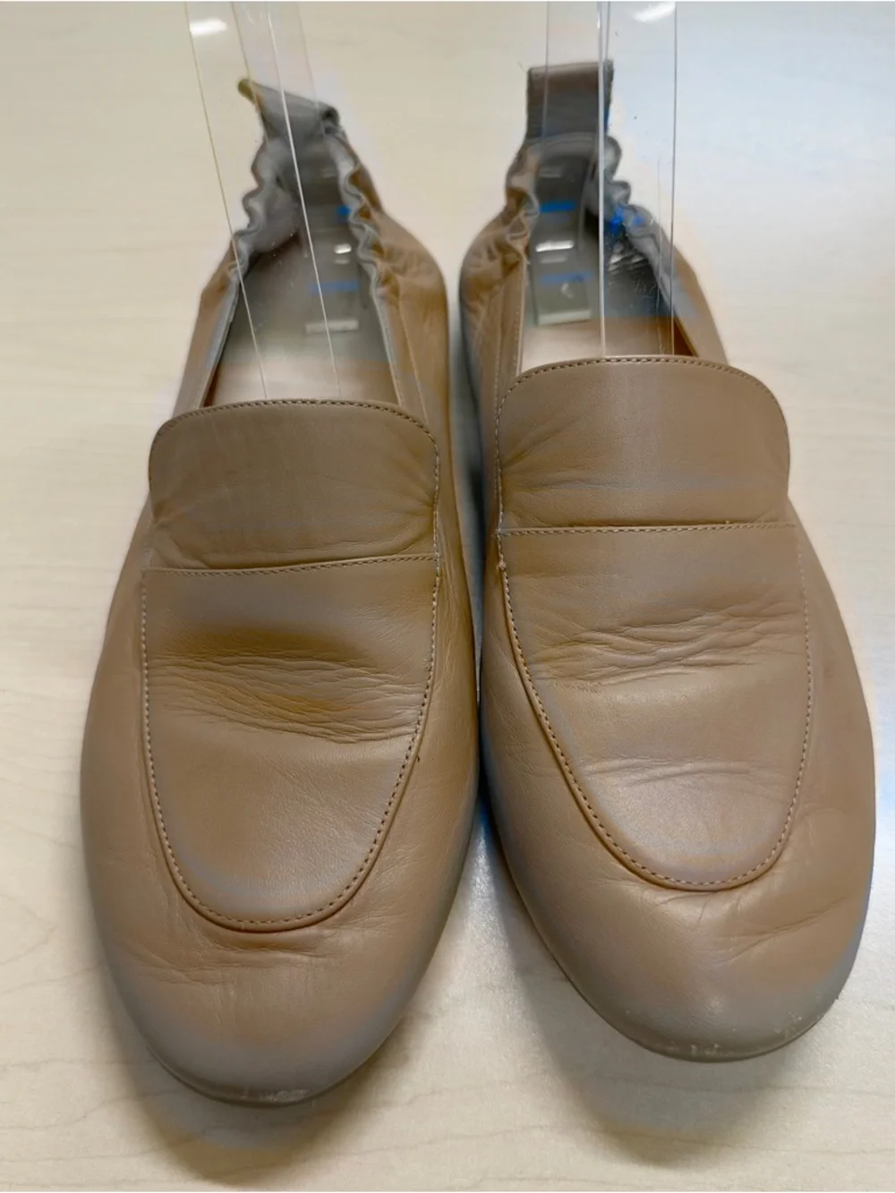 Everlane Tan Leather Slip-On Elastic Back Driving Loafers Size 7.5